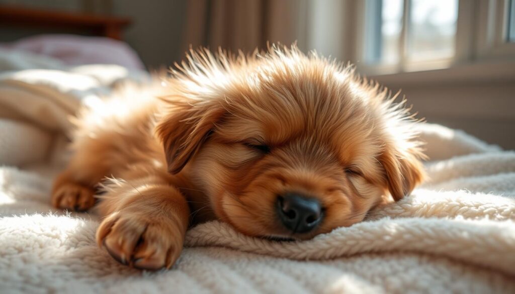 Duck Retriever puppy sleeping